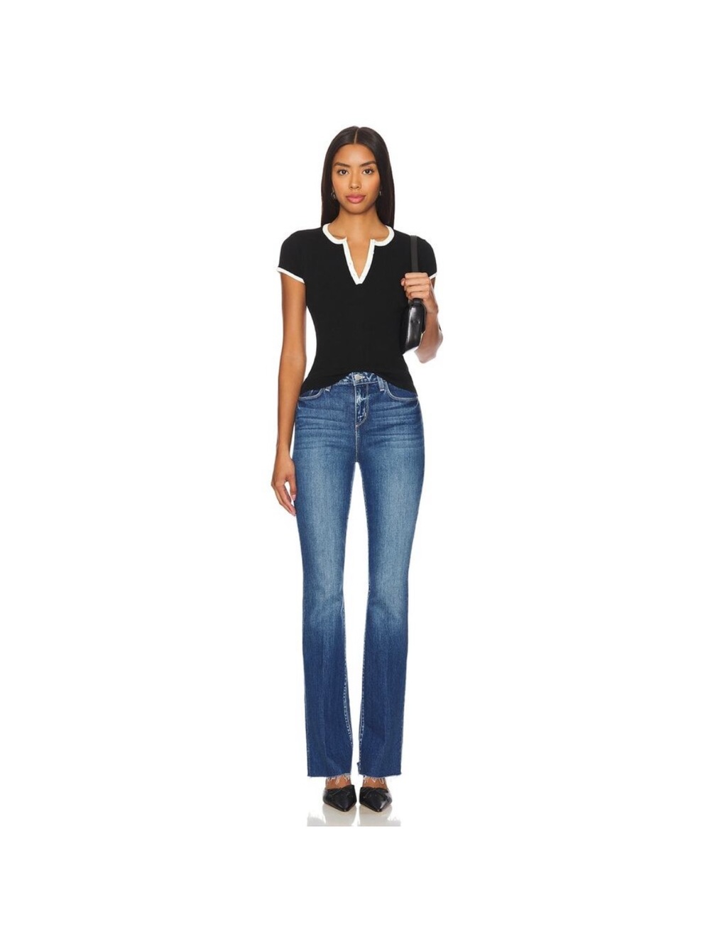 L'AGENCE Women's Stockton Ruth High Rise Straight Driot Jeans Size 26 NWOT